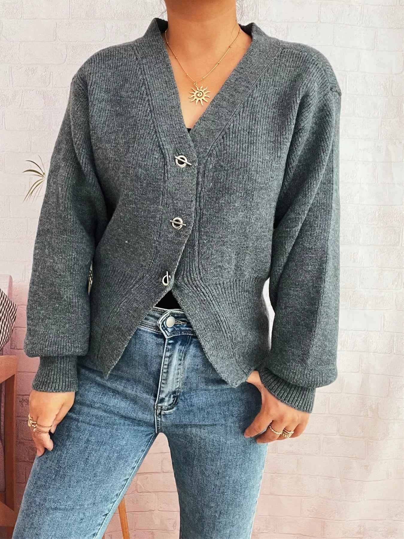 Button Up Long Sleeve Cardigan 51949188601548fab4383da0a65b5e52-Max-Origin