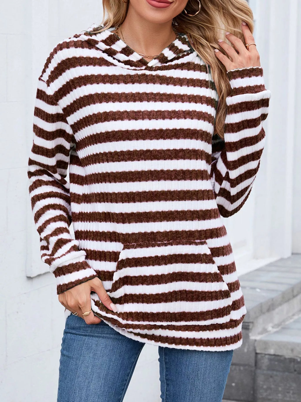 Striped Dropped Shoulder Hoodie 520ebb4b-68c1-404a-96c8-ef9a25be8525-Max-Origin