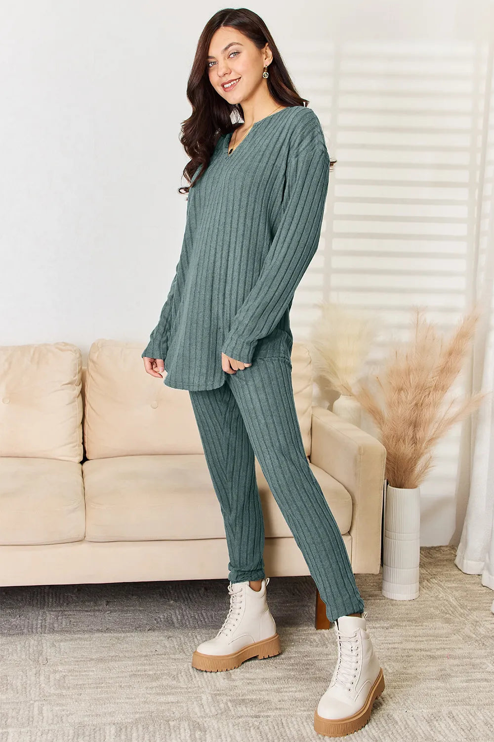 Basic Bae Full Size Notched Long Sleeve Top and Pants Set 523c0cb1-6cc5-4d99-b5db-5718965a8e38-Max