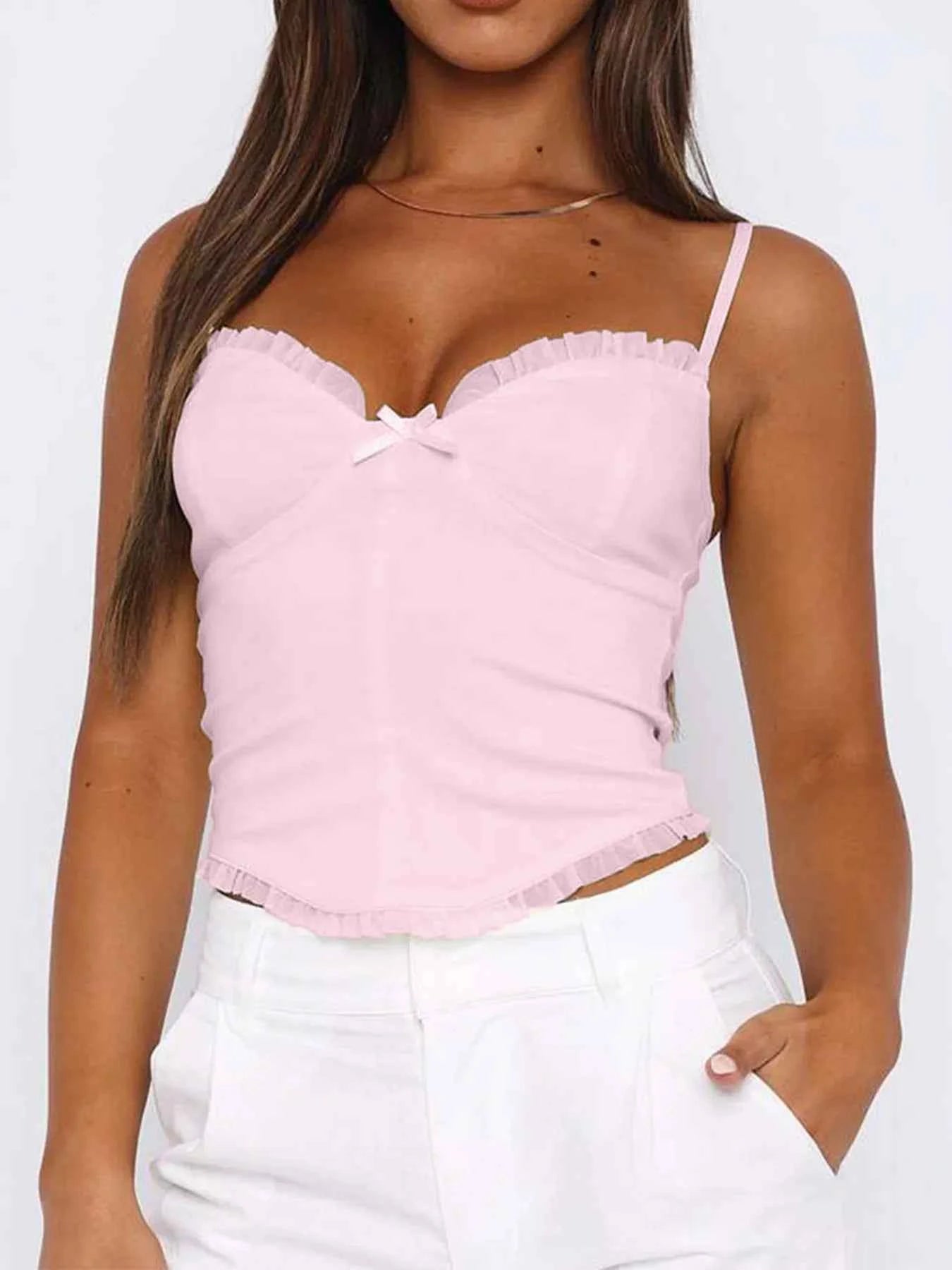 Lace Trim Sweetheart Neck Cami Top Pink 5262aa12c8394f248628fc5f5c6868a2-Max-Origin