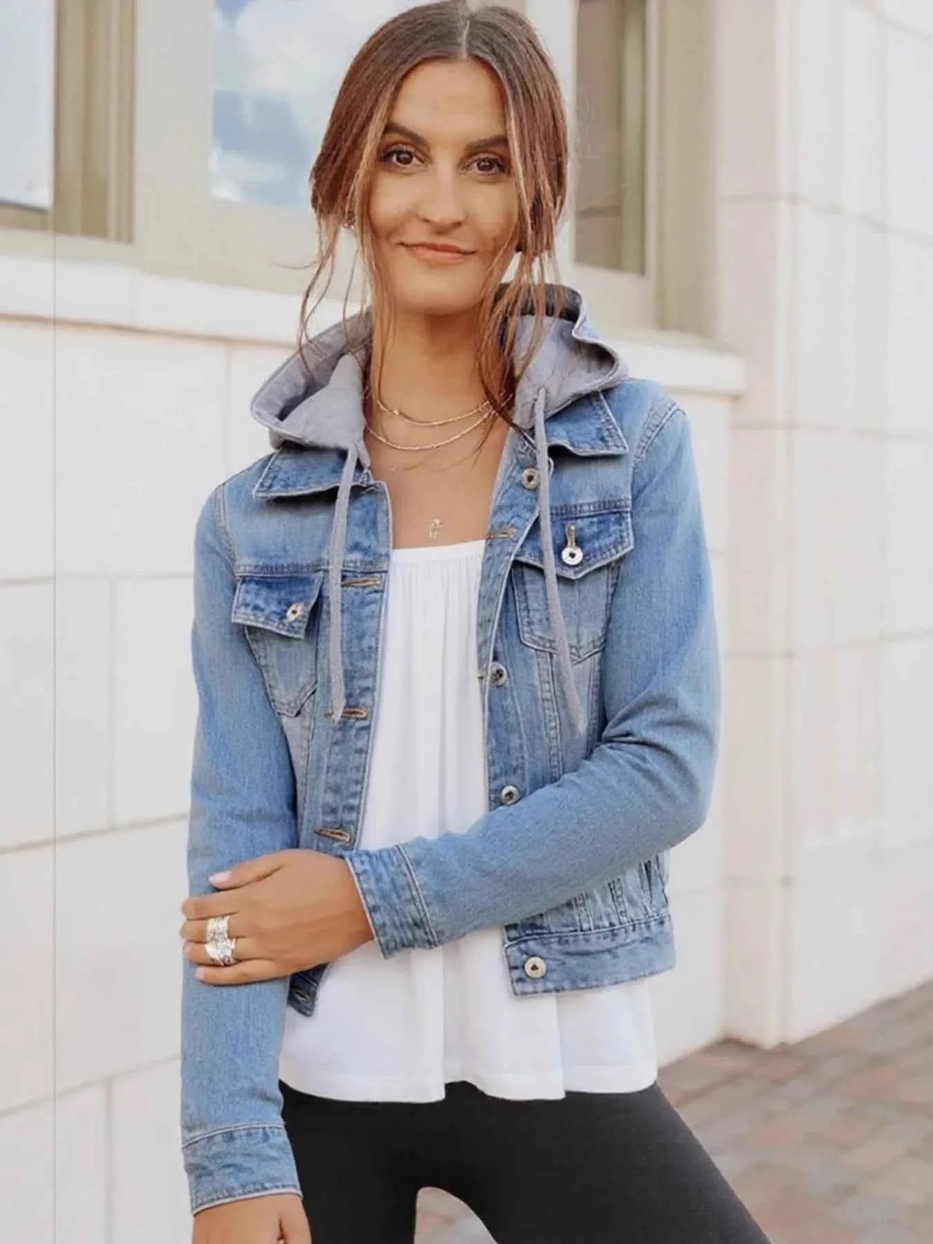 Full Size Button Up Drawstring Hooded Denim Jacket Plus Size 52f3d4bdfa3a48eeacda2f6e90a2c2f5-Max-Origin