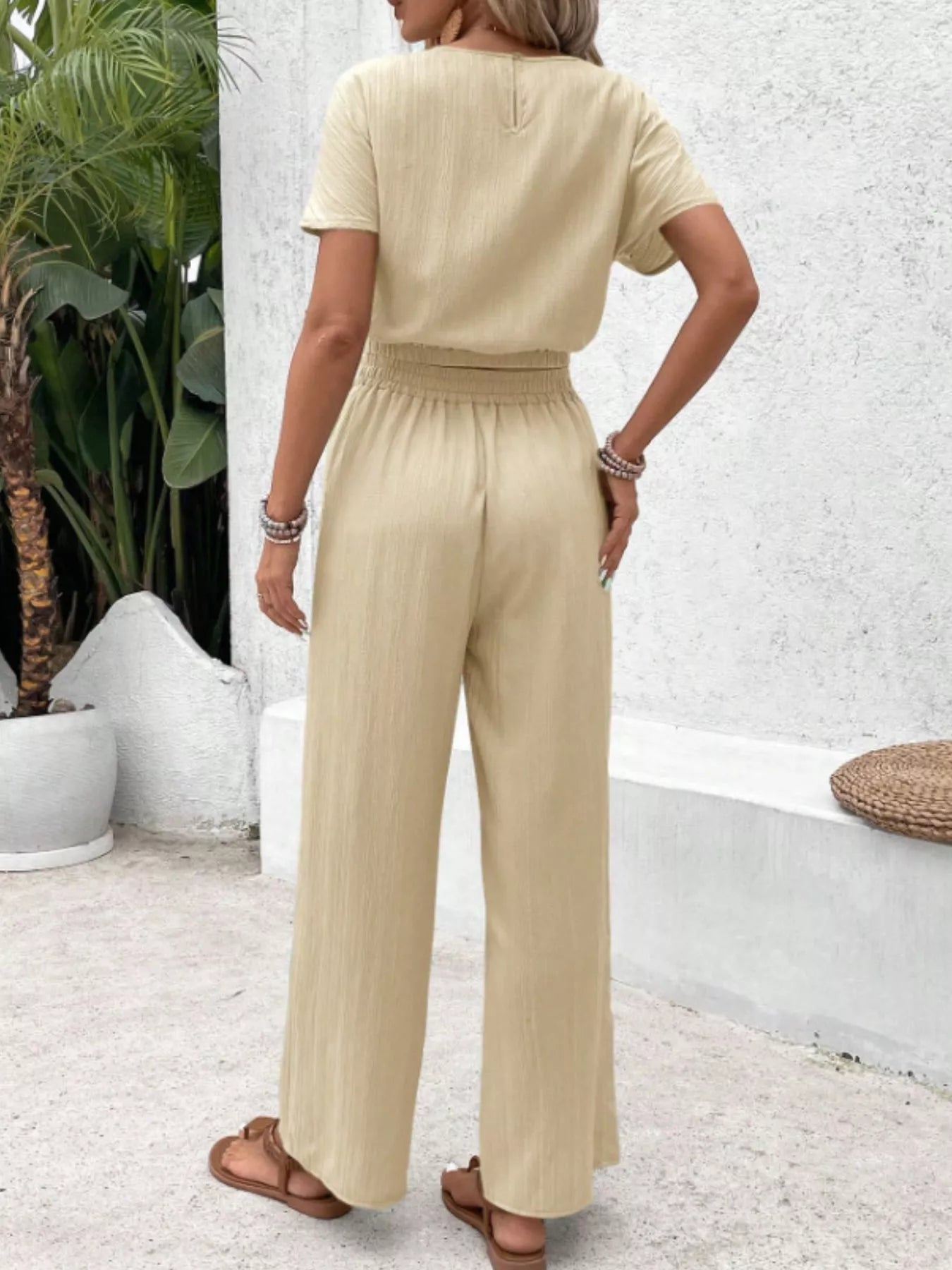 Round Neck Short Sleeve Top and Pants Set 52f6b2bf-fe05-4cef-a439-eb79c4281f17-Max-Origin