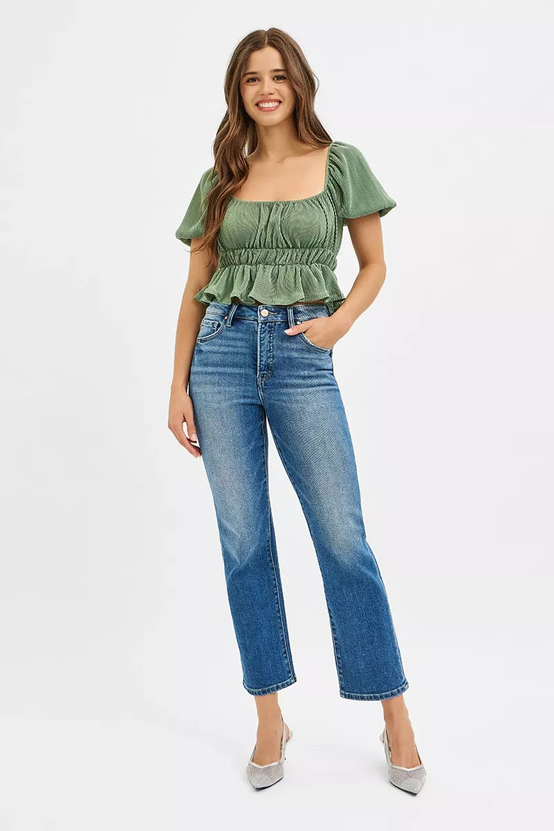 RISEN Tummy Control High Rise Crop Straight Jeans 5338ac8e11304a84be37518cbaf51b95-Max-Origin