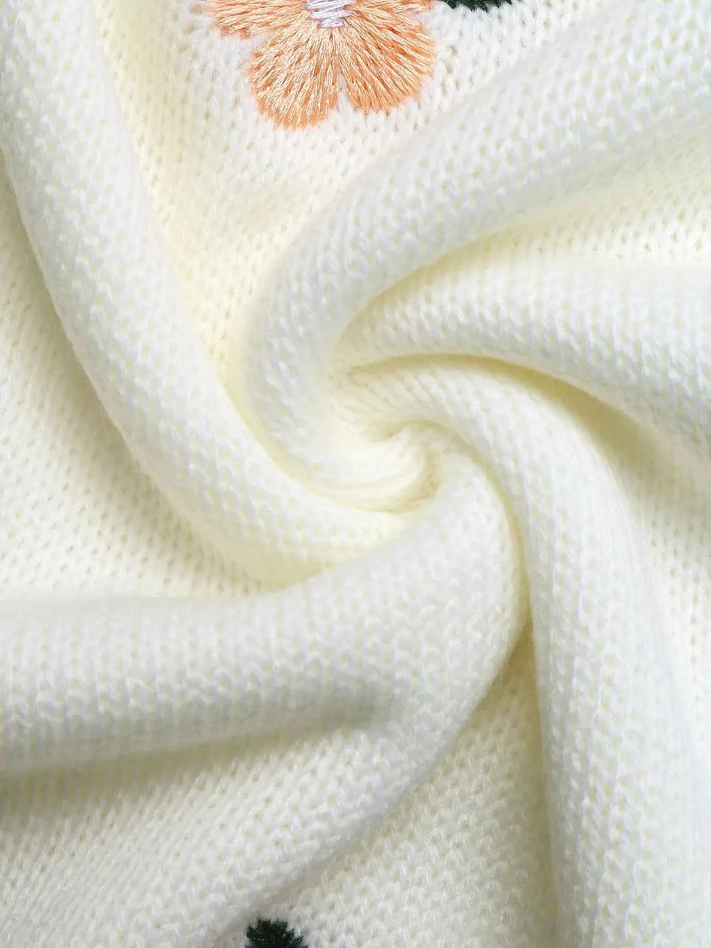 Flower Round Neck Long Sleeve Sweater 5341184676c24f689e85296db4bc2202-Max-Origin