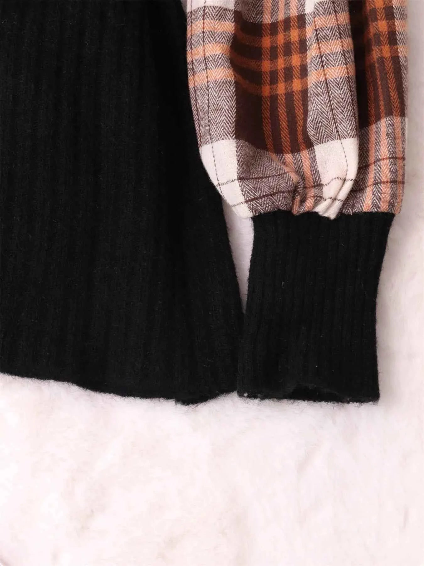 Plaid Long Sleeve Sweater Dress 53db4e7480734a2d824b5853e4e1ea7b-Max-Origin