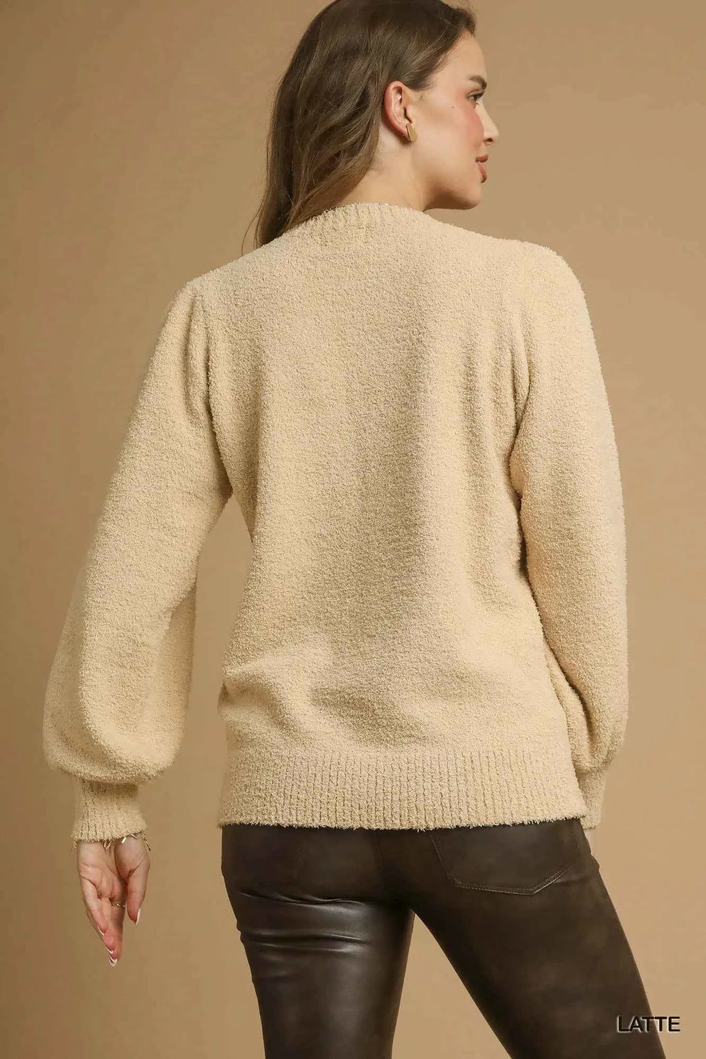 Umgee Textured Long Sleeve Sweater with Ribbed Trim 53e9dd80-3cdd-4dd4-bda4-885de23bad53-Max-Origin