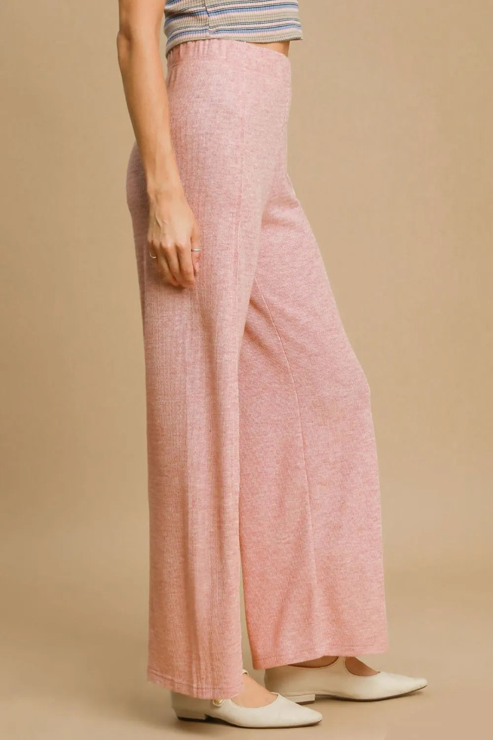 Umgee Elastic Waist Wide Leg Knit Pants 545d3099-3a55-457e-892e-21bf8425cbd6-Max