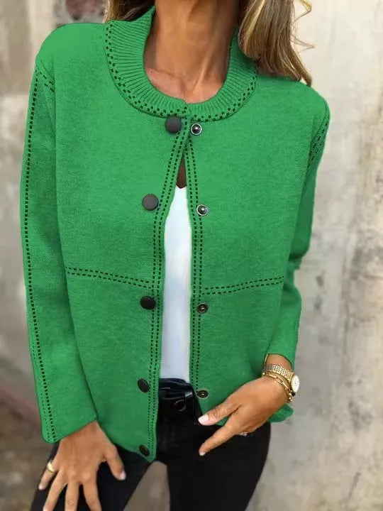 Full Size Button Up Long Sleeve Cardigan Plus Size Green 5464cf5e-6114-4d5e-85cb-c6aaa0dca26d-Max-Origin