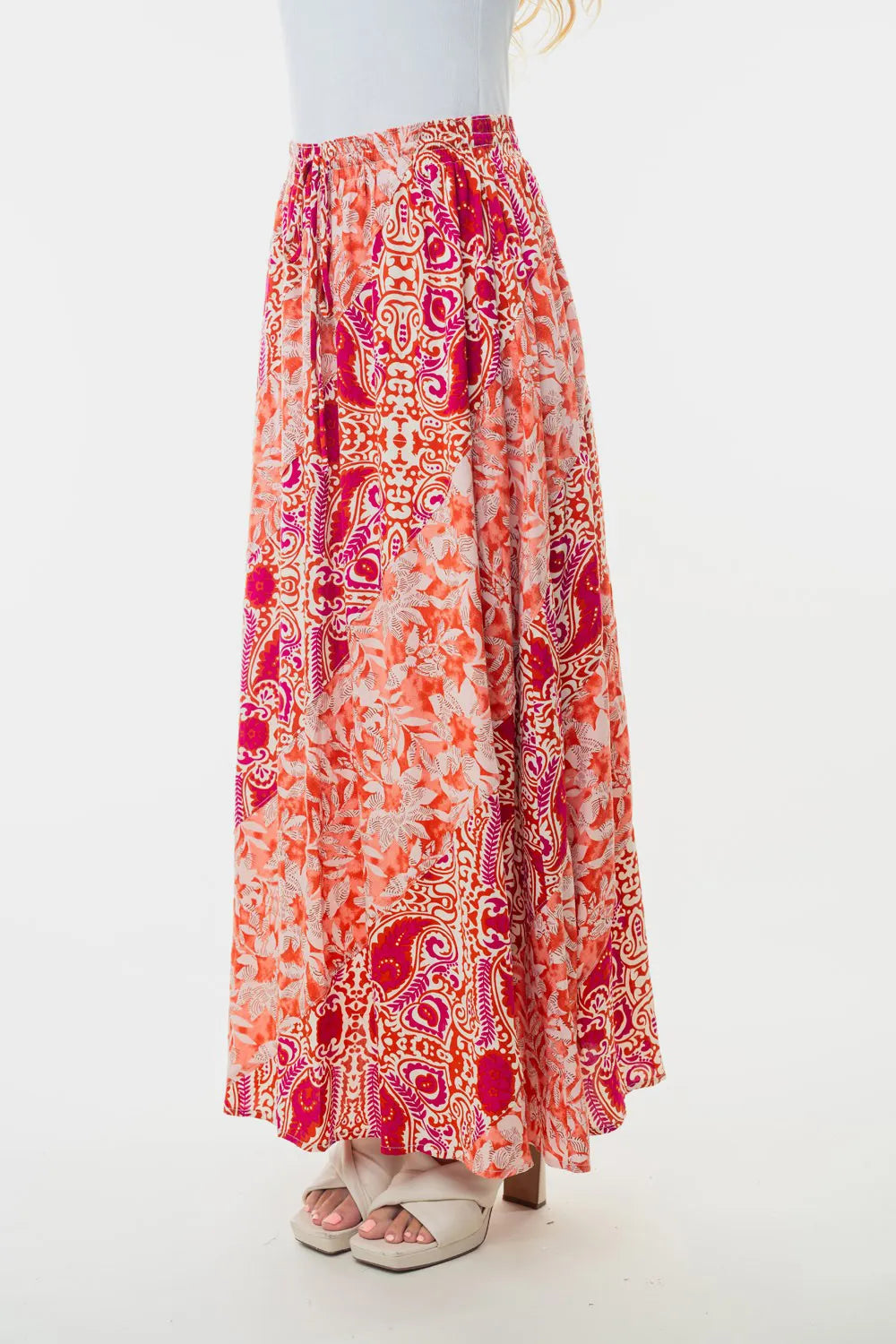 White Birch Full Size High Waisted Floral Woven Skirt 54a0a175-ba7a-460e-9aa5-c2313ac29c89-Max