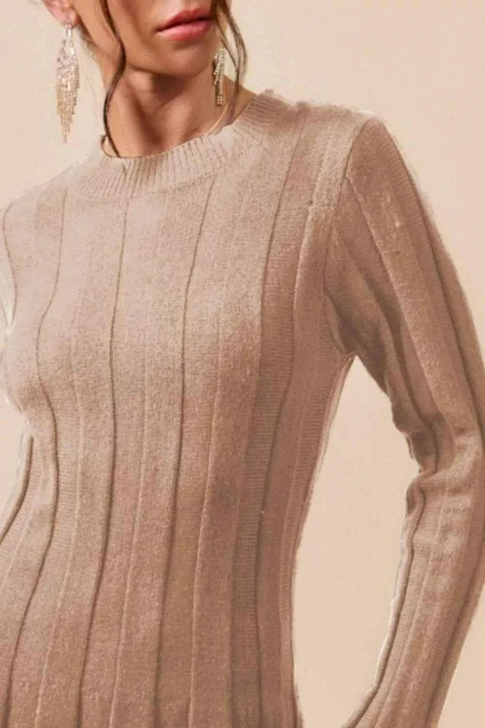SO ME Ribbed Long Sleeve Mini Sweater Dress 54cabefb-618e-4457-875f-bf749f1b64cb-Max-Origin