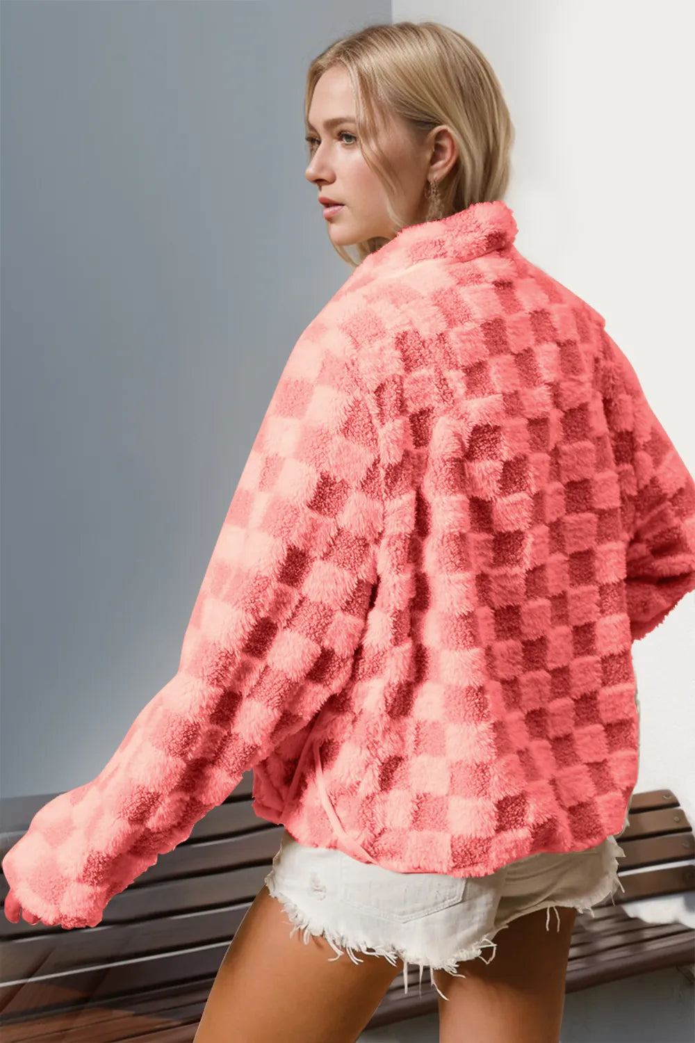 Double Take Checkered Long Sleeve Fuzzy Jacket 54e087d2-b9ae-48d2-aae7-231a92d78e45-Max