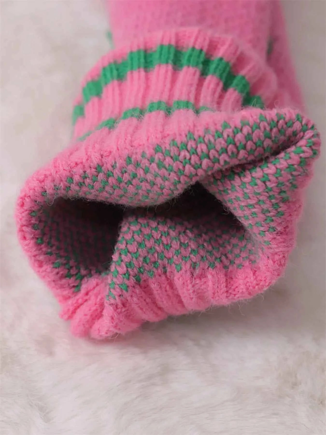 Contrast Round Neck Long Sleeve Sweater 54f36e335eb342b0b7bf7815787a8010-Max-Origin