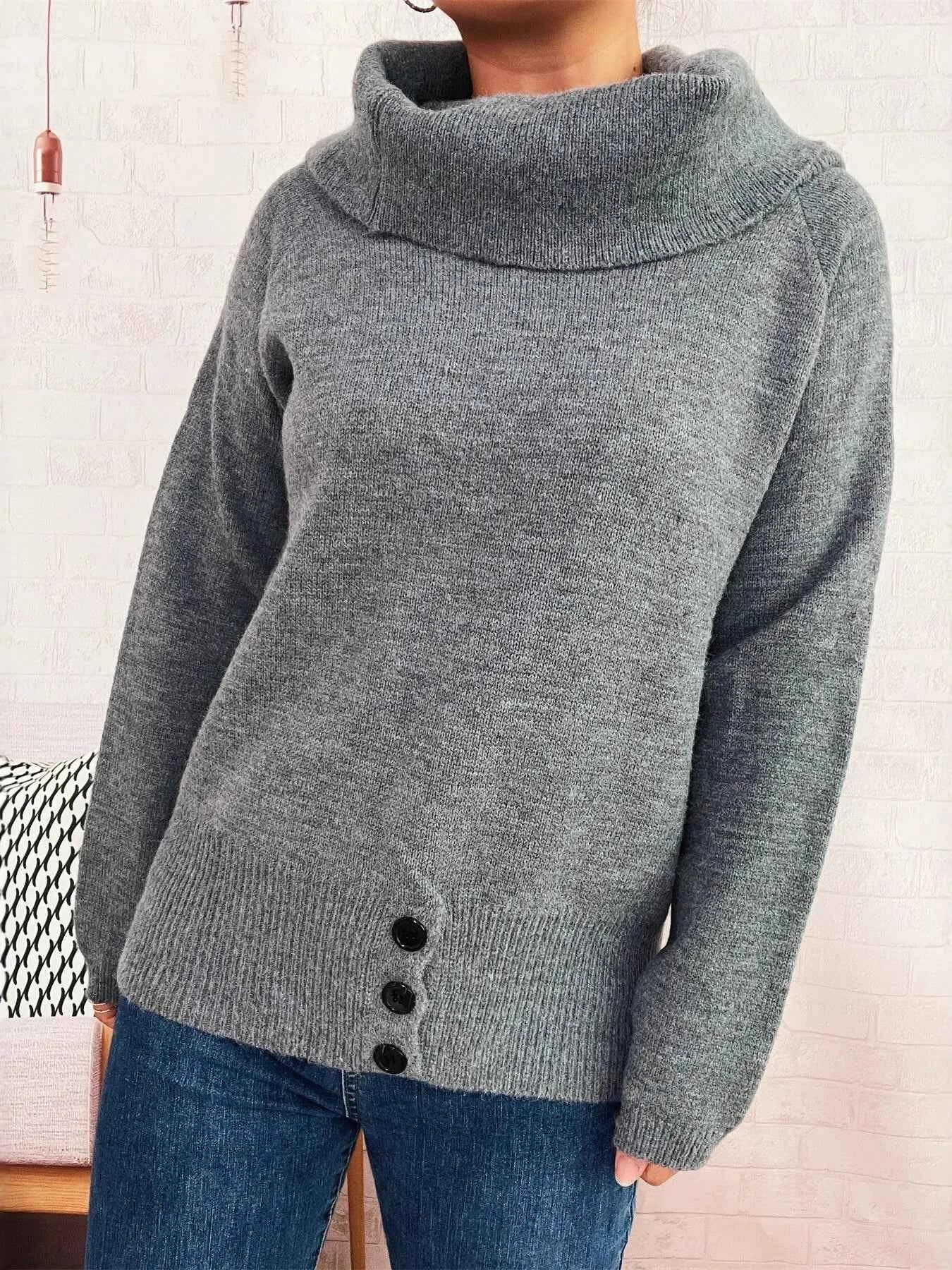 Striped Turtleneck Long Sleeve Sweater 54f76dd156fa4408abf9d6291d7e492e-Max-Origin