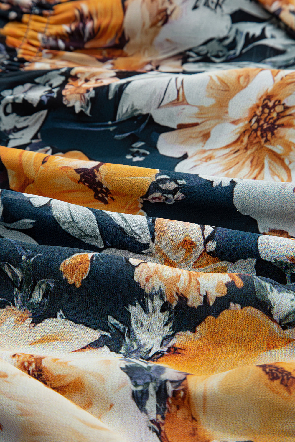 Blue Floral Off Shoulder Bell Sleeve Smocked Peplum Top 552156efeb44dc22