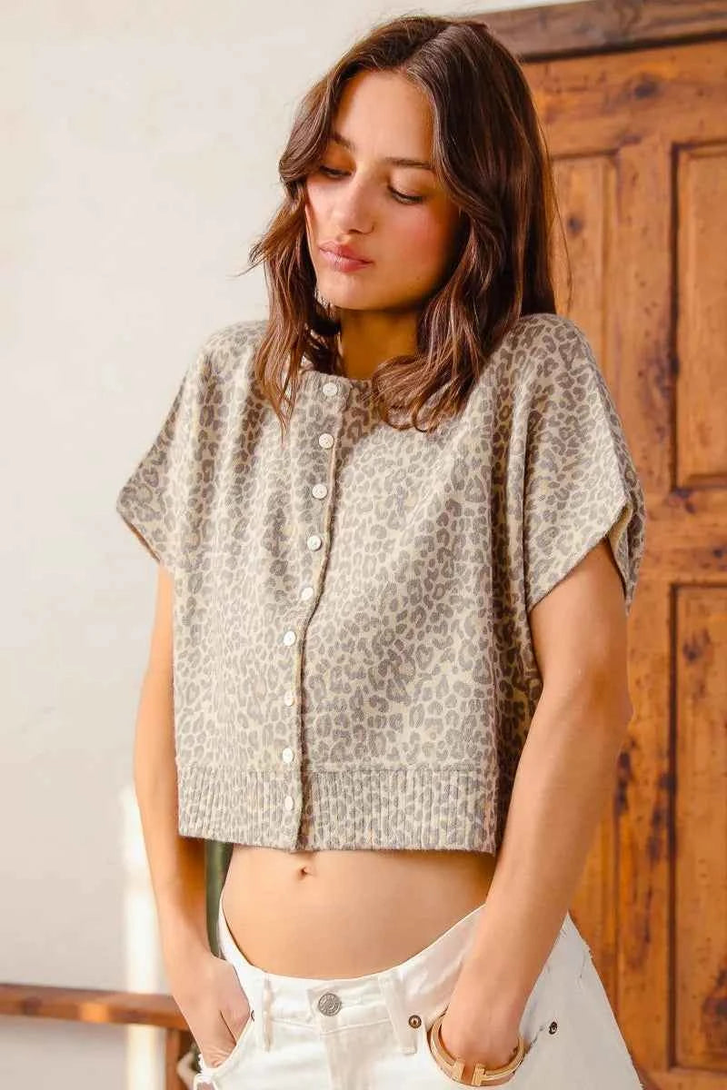 SO ME Leopard Print Button Front Sweater Cardigan 555a8bcdbf97471e9d2d5a6f1f575c23-Max-Origin