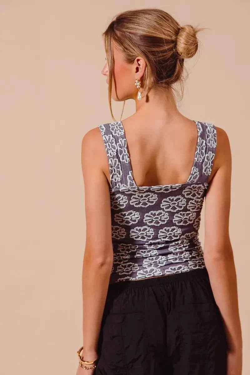 SO ME Two Tone Floral Seamless Tank Top 555e4d3bbe7046efa6df30a3938191cd-Max-Origin