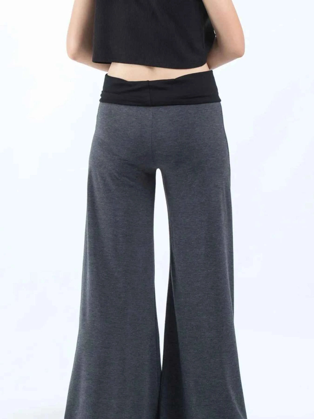 High Waisted Wide Leg Yoga Pants with Contrast Waistband 5560ec79-5d64-4db4-a0a2-18b0a65e3aff-Max-Origin