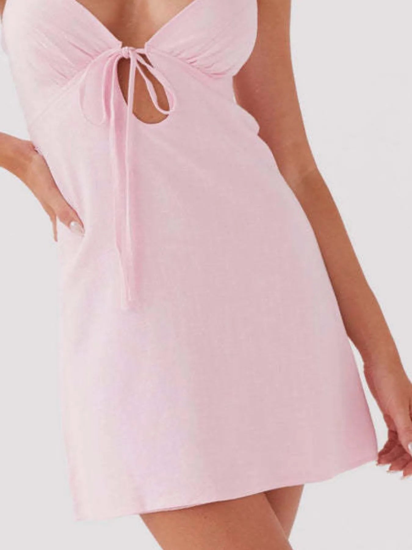 Tie-Front Mini Cami Dress 55fd2c89-936f-4b33-b8dc-67b558b7c8a0-Max-Origin