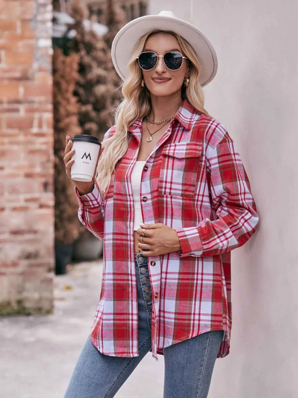 Plaid Button-Down Long Sleeve Shirt 560f4468b08a4bb0ae68f48b011140c2-Max-Origin