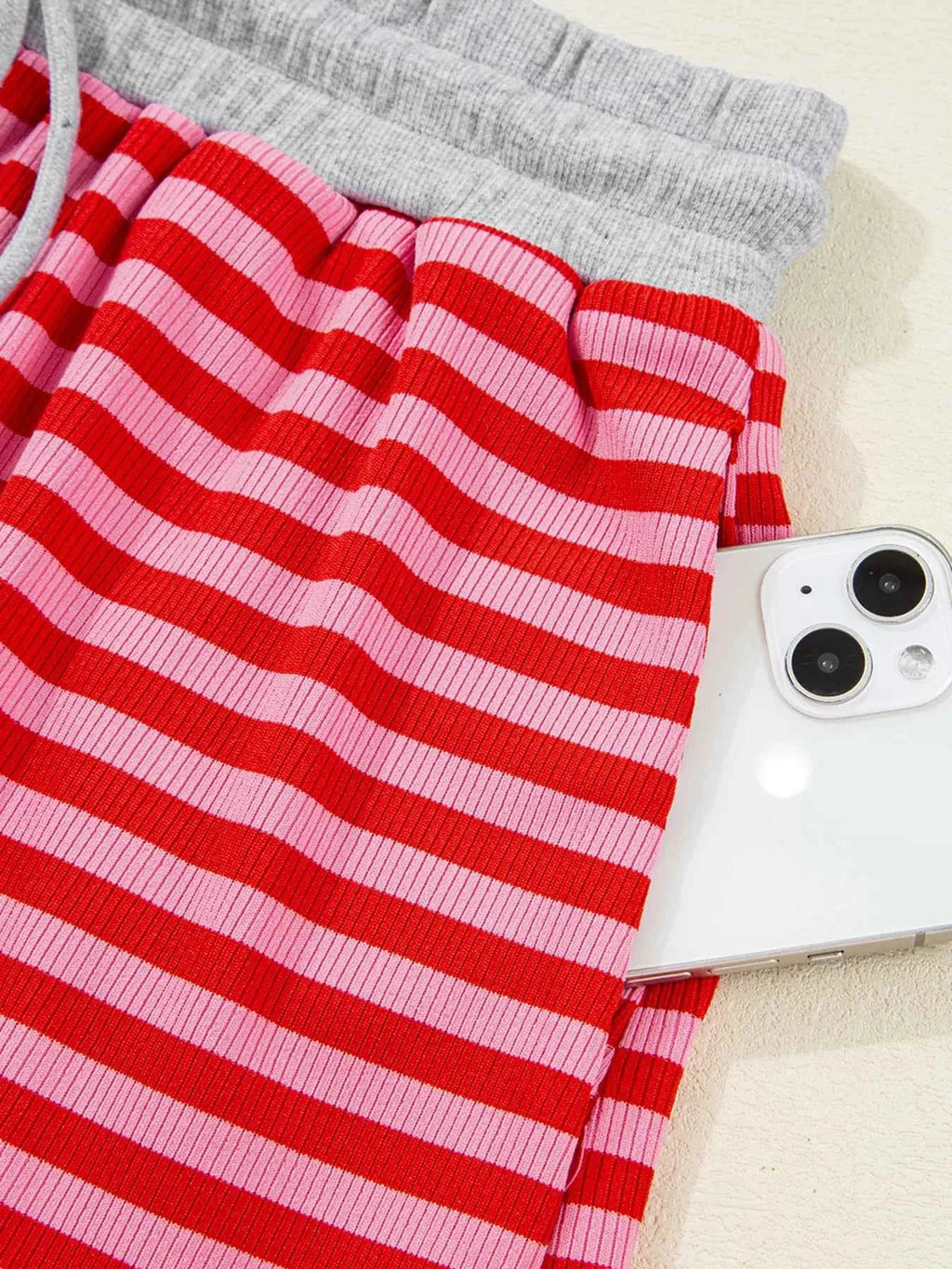 Stripe Drop Shoulder Baggy Top and Shorts Casual Set 56628c802e5d49818cadaa6bb8c9f5c9-Max-Origin