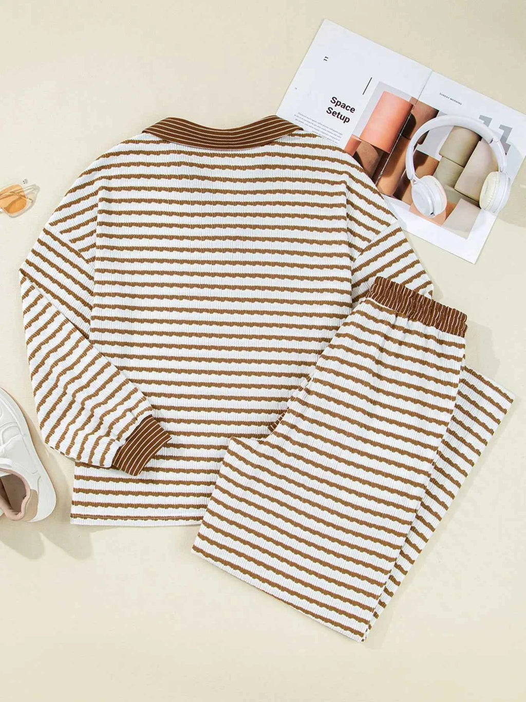 Stripe Collared Top and Drawstring Pant Set 567cae7b-570f-4455-8a60-9f5b5d3d45e1-Max-Origin