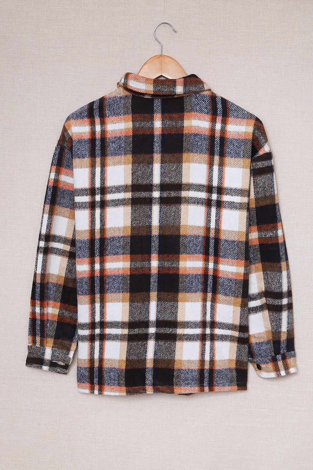 Red Plaid Button Front Pocket Shirt Shacket 56a4c78d04232782
