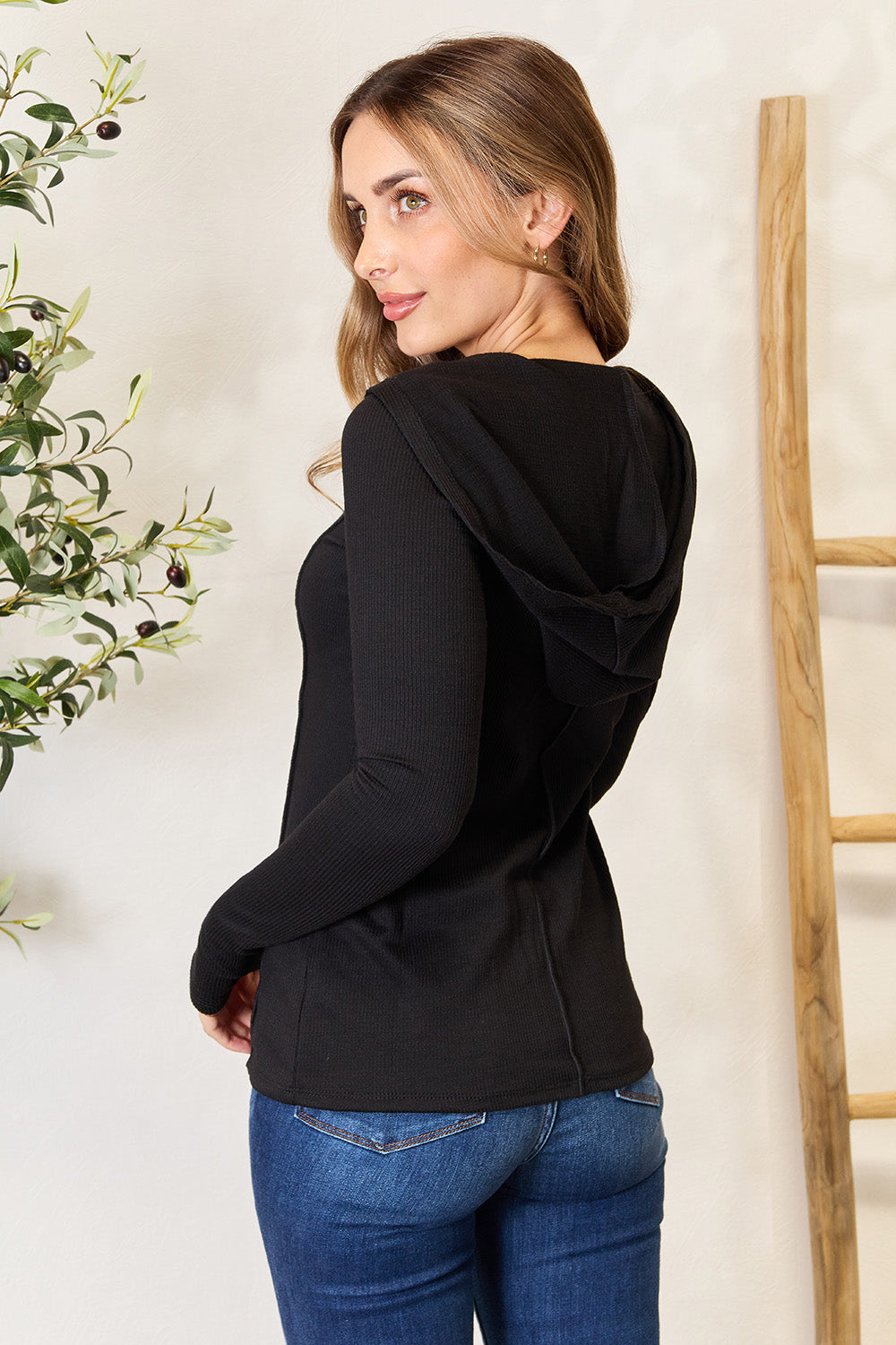 Culture Code Full Size Exposed Seam Long Sleeve Hoodie 56aa95bef8054d918b2ee164cec71929-Max