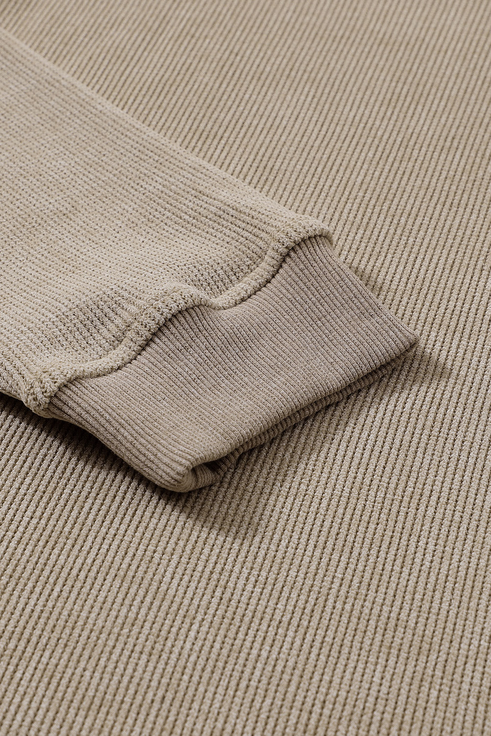 Green Ribbed Round Neck Drop Sleeve Pullover Sweatshirt 570e377447e7bb8a