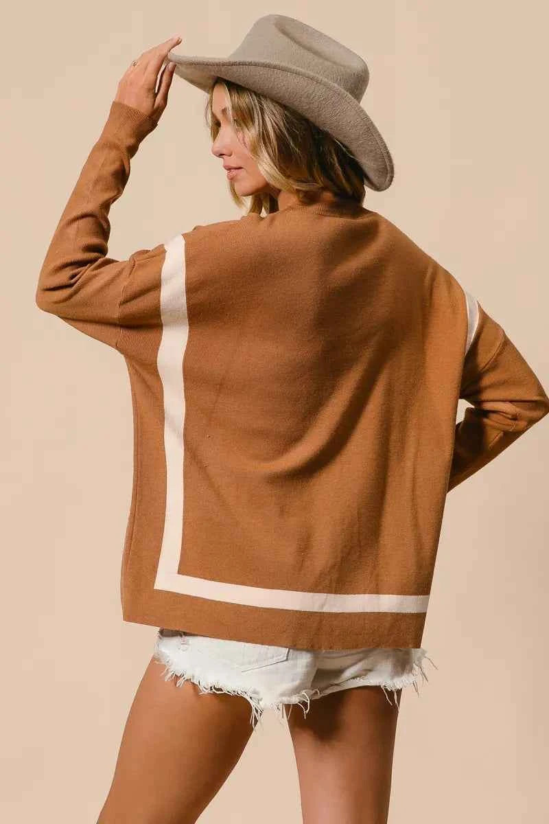 BiBi Mock Neck Sweater with Leopard Pocket 5739261ad1dd4f2db0d6558b29dcfc6d-Max-Origin