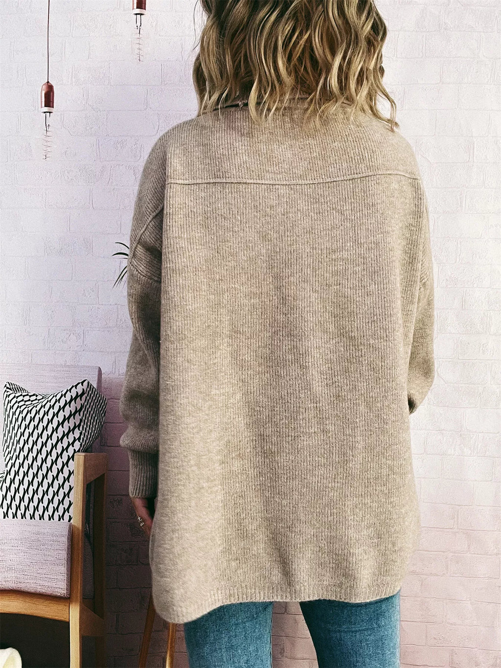 Slit Turtleneck Long Sleeve Sweater 57595ce5d9ff4daea777754882a8f19c-Max-Origin