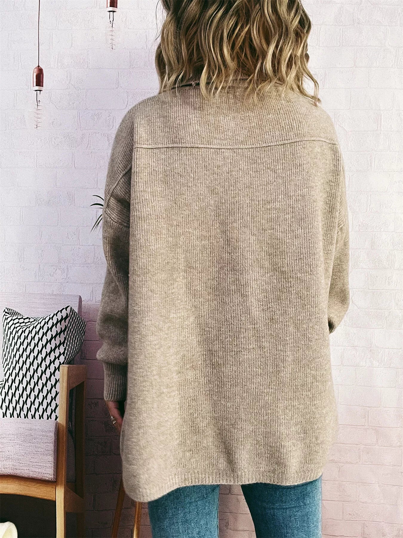 Slit Turtleneck Long Sleeve Sweater 57595ce5d9ff4daea777754882a8f19c-Max-Origin