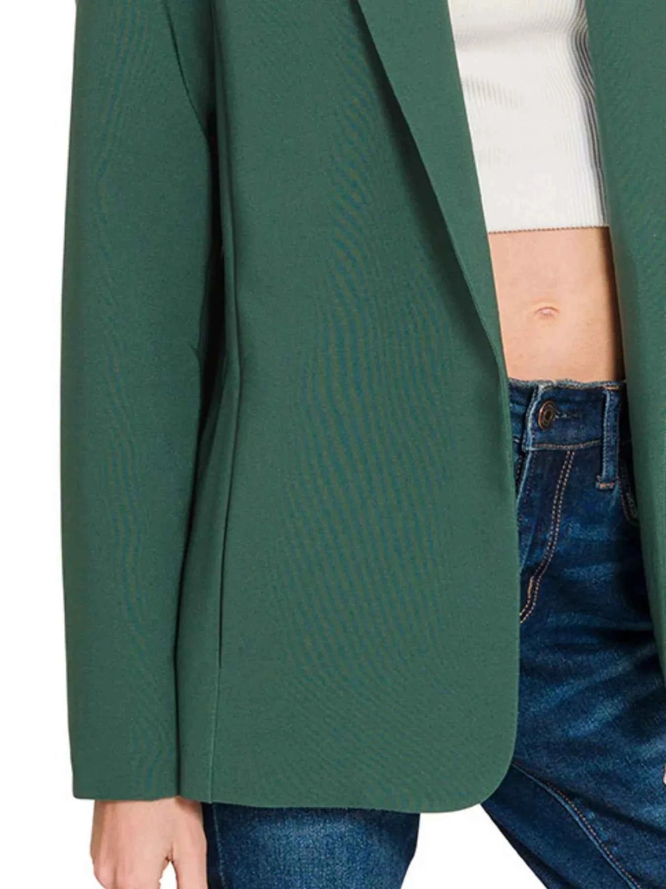 Zenana Woven Long Sleeve Blazer With Lining 5769b243-0266-4508-9364-881d7b02bddd-Max-Origin