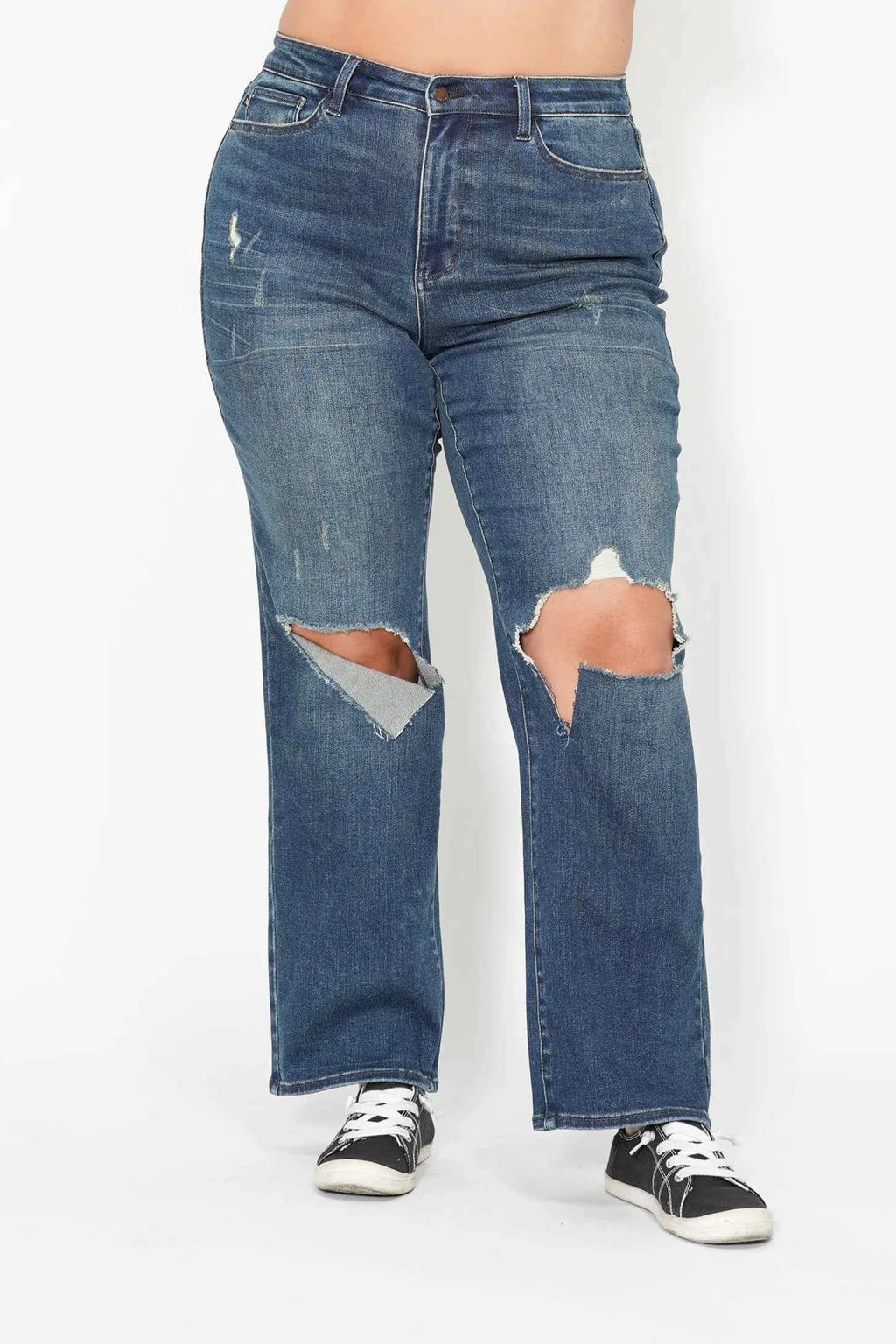 Judy Blue Full Size Hw Ripped Knee Dad Jeans Plus Size 57a894a6-1afb-4fbf-9958-34e4e34439d2-Max-Origin