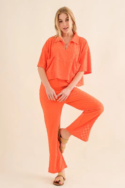 And The Why Brushed Texture Checker Board Pattern Casual Pants 58dbcd6f33a74fec804009c274d0a42c-Max-Origin