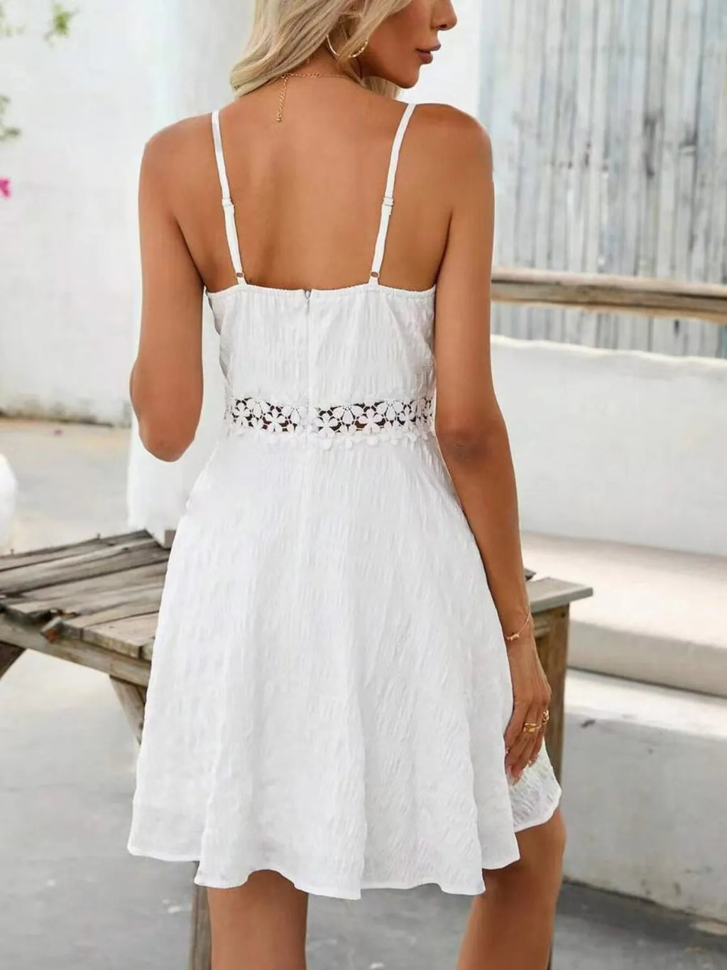 Lace Detail V-Neck Mini Cami Dress 58f01741-c1d3-4cde-a078-4c295ed5e2d7-Max-Origin