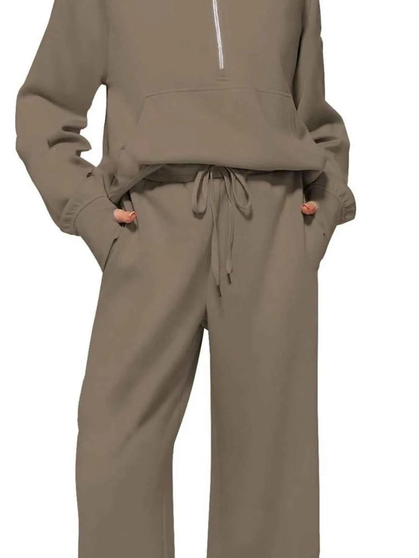 Half Zip Long Sleeve Top and Pants Set 59432192-eb37-4fa4-833f-2686144d3738-Max-Origin