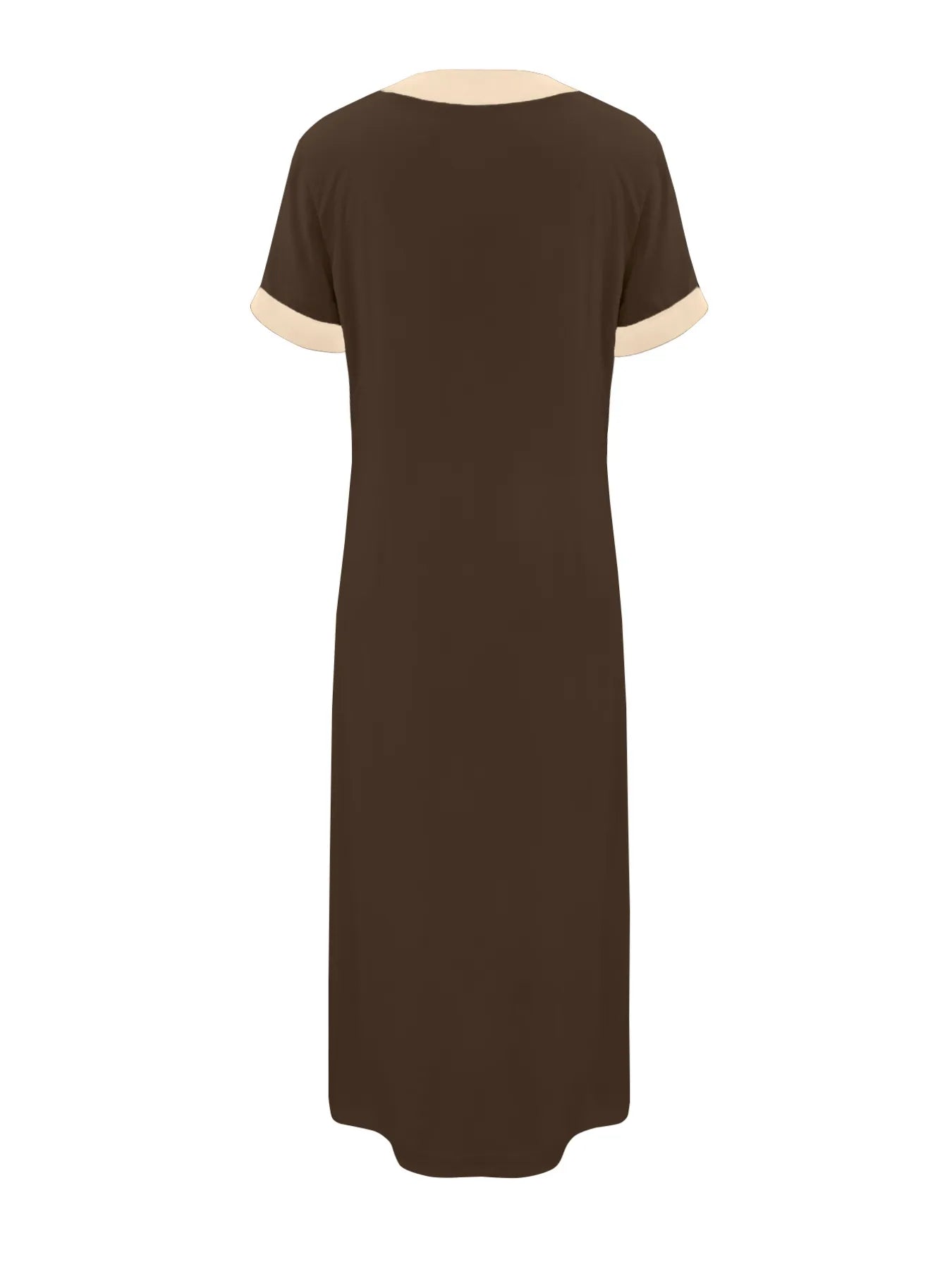 Button-Front Contrast Trim Midi Dress 59654ede9c3542129127999aef6db067-Max-Origin