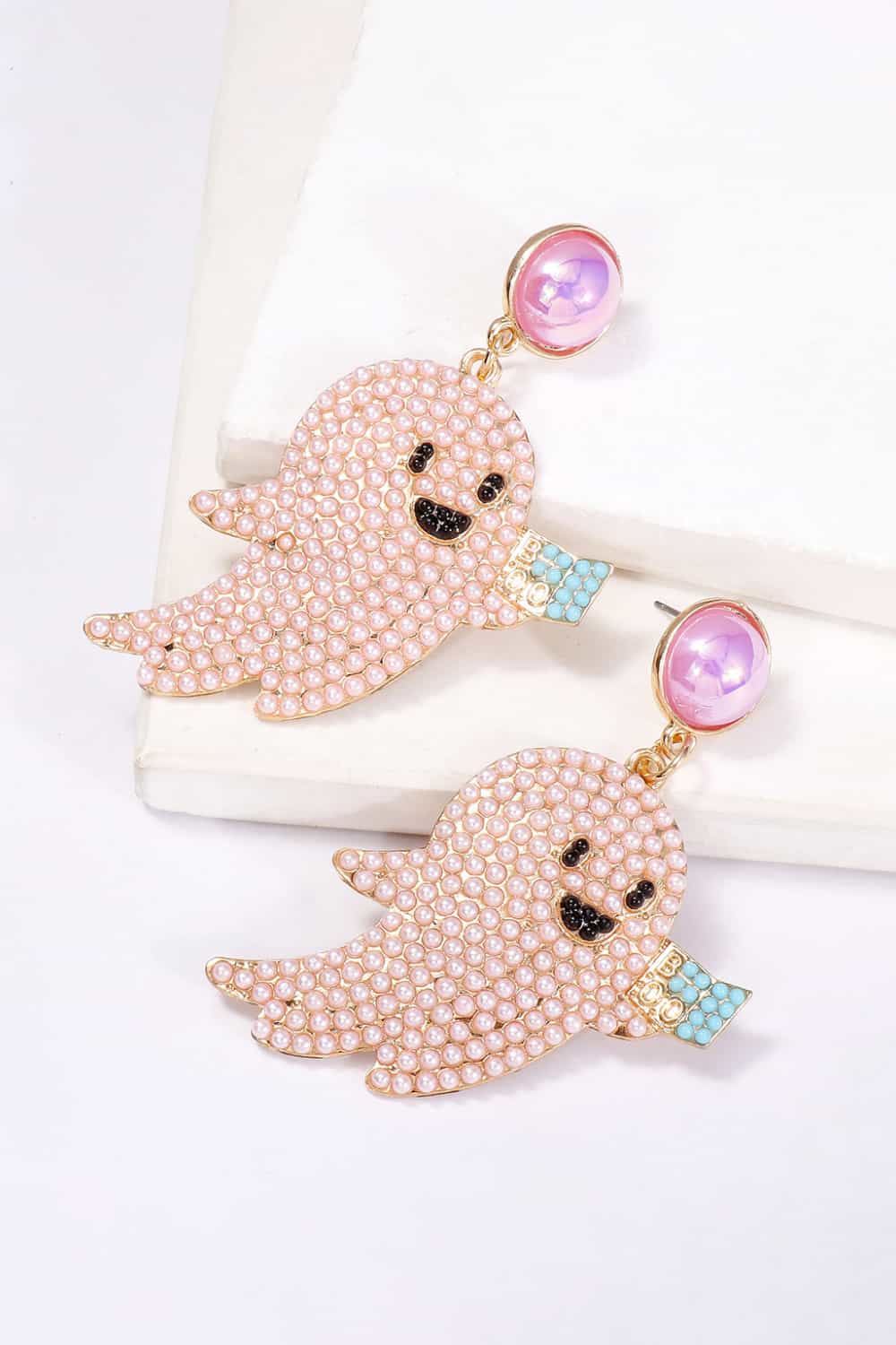 Ghost Shape Synthetic Pearl Dangle Earrings 5979b79b7a76446c9a49b4bbc391a9ce-Max