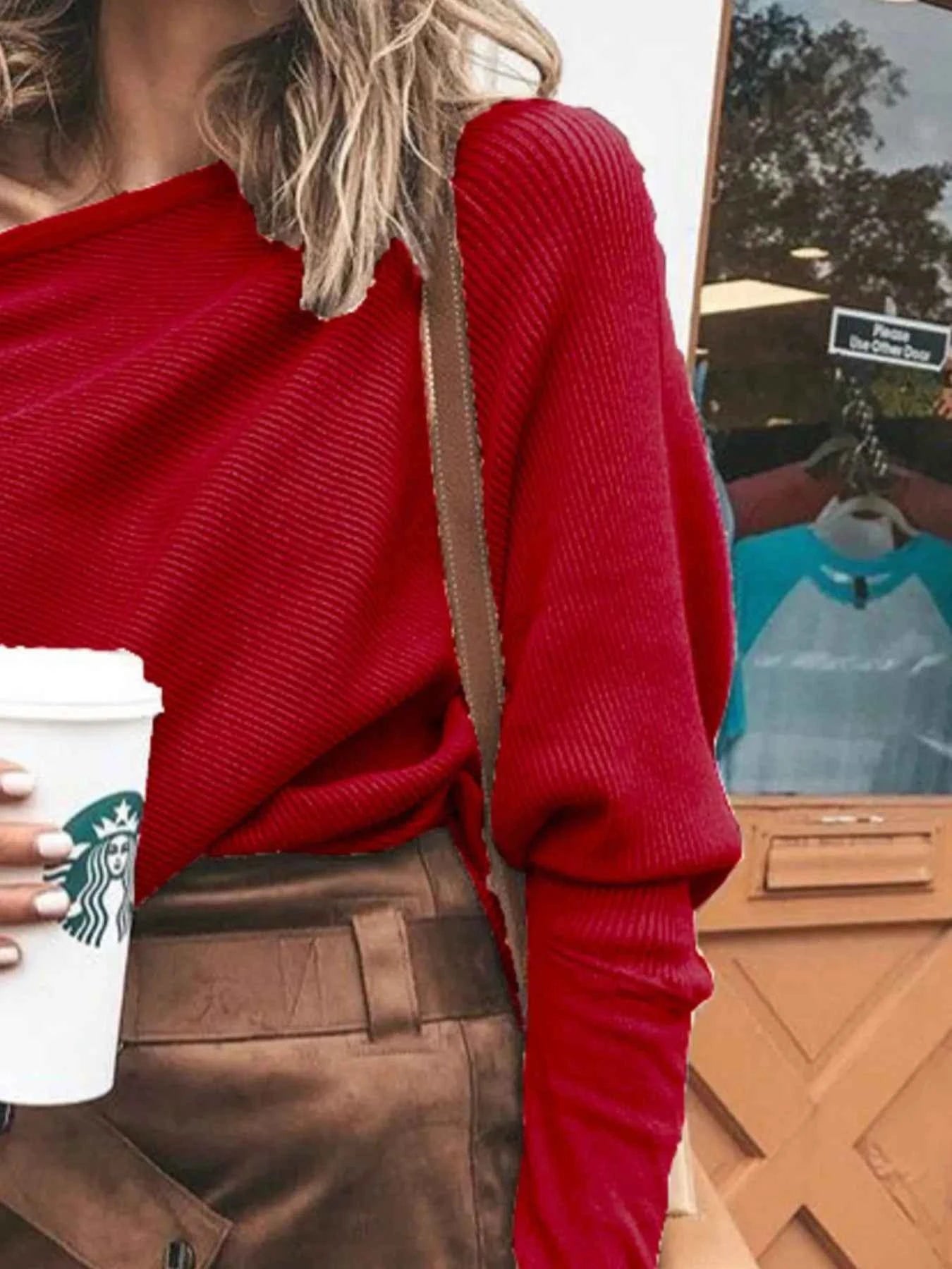 Full Size One-Shoulder Ribbed Sweater Plus Size 5996c9e0-c99a-4d69-bf95-f62c5e9550f6-Max-Origin