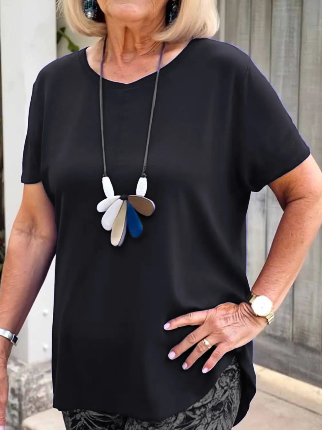 Full Size Round Neck Short Sleeve Top and Pants Set Plus Size 599a6f56-c3b2-4990-b64d-25b71d4de96e-Max-Origin