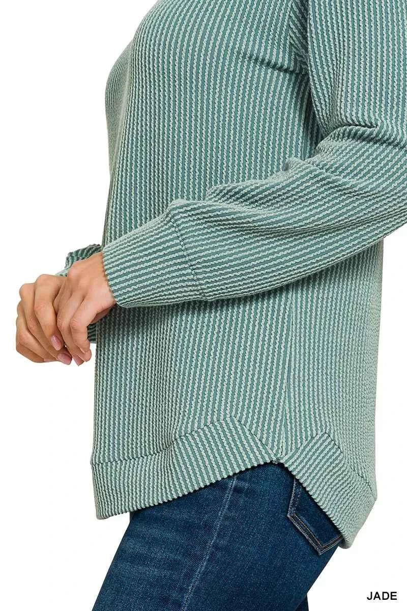 Zenana Full Size Raised Rib Round Neck Long Sleeve Top Plus Size 59acf74dd6c94ccc9aad13185a81ccf0-Max-Origin