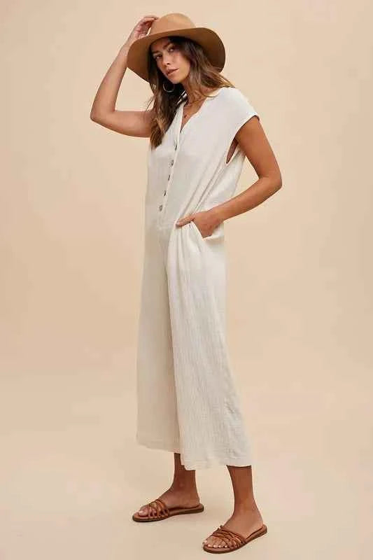 Annie Wear Button Detail Wide Leg Jumpsuit with Pockets 59bc0c68-ac88-483e-bcc0-72d737c035a9-Max