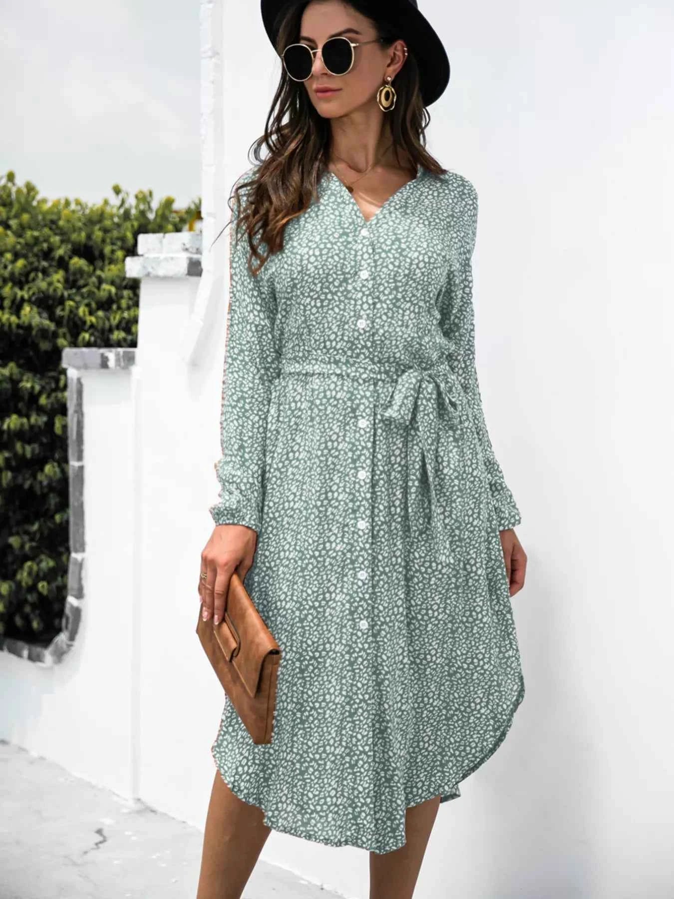 Button Down Printed Long Sleeve Shirt Dress 59d21e4f-c22c-45e3-be20-983d1fbaba2f-Max-Origin