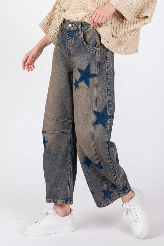 SAGE + FIG Star Wide Leg Jeans with Pockets 5a140604-b360-42cc-b525-f7fbdbe78c46-Max