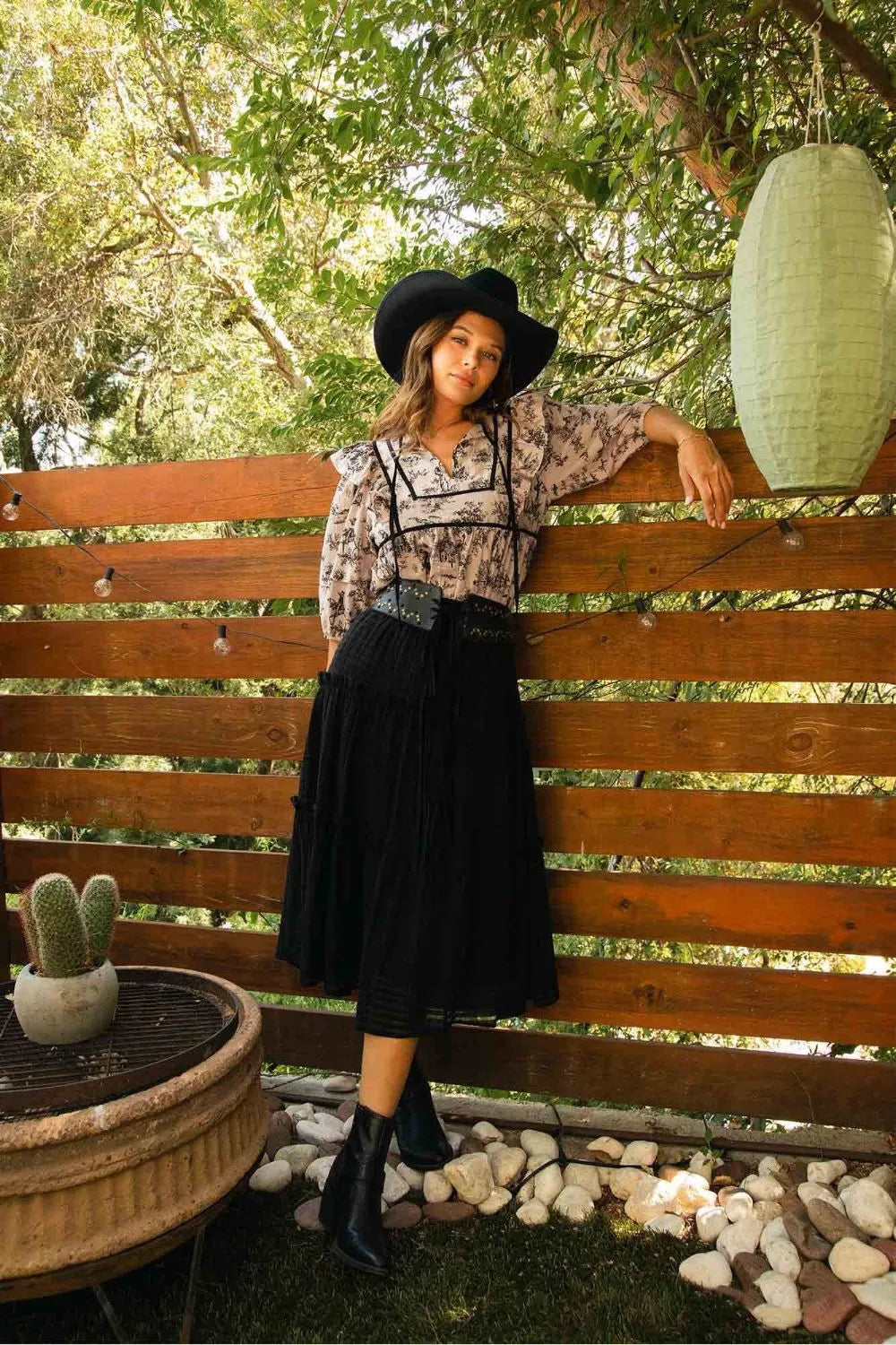 Umgee Ruffled Tie Neck Puff Sleeve Babydoll Blouse Taupe 5a763f34-b7e6-4d3e-b493-d6ad9d51025c-Max