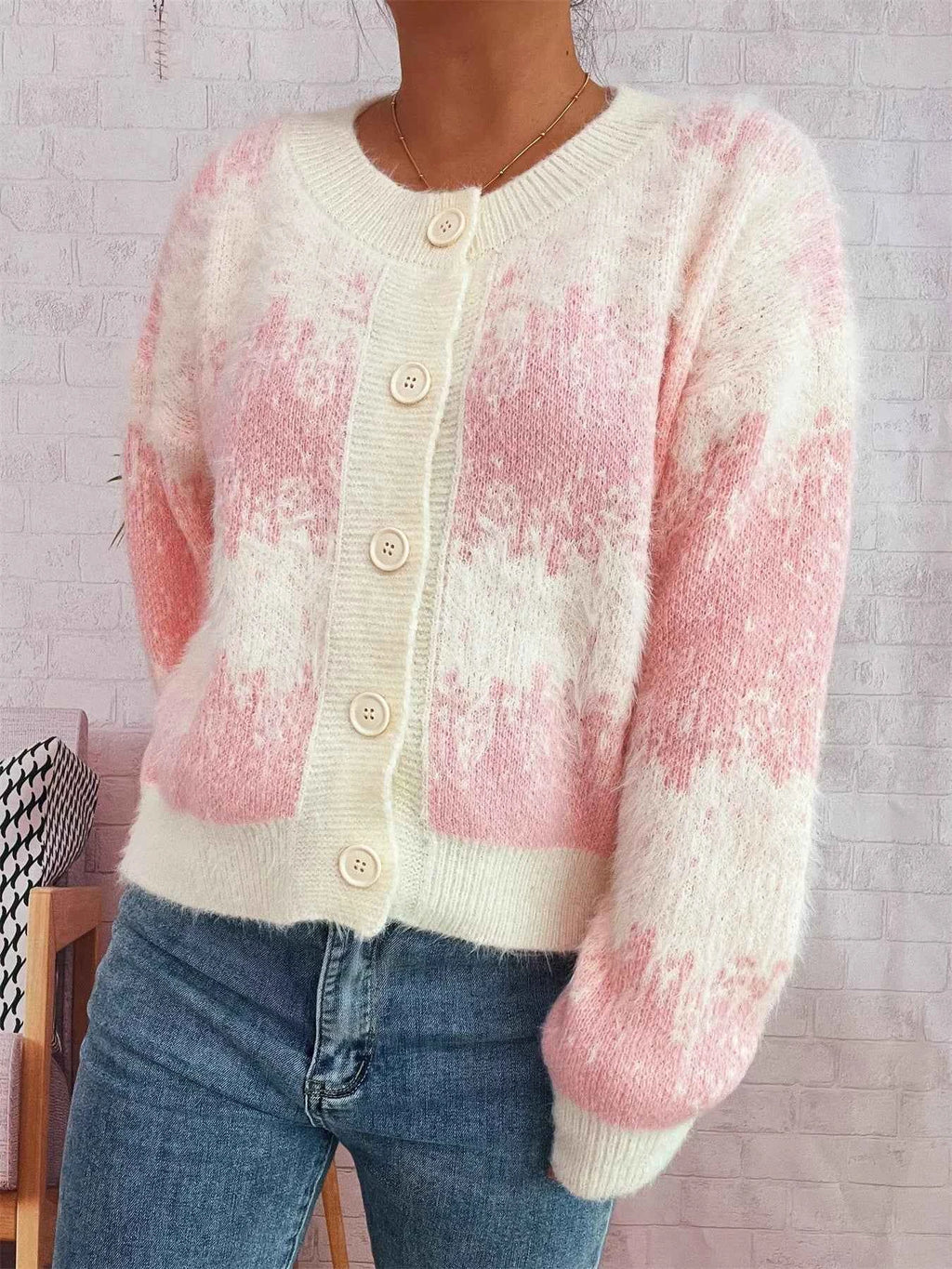 Ribbed Hem Button Up Cardigan 5a95aee0994a408fbb525506010be12d-Max-Origin