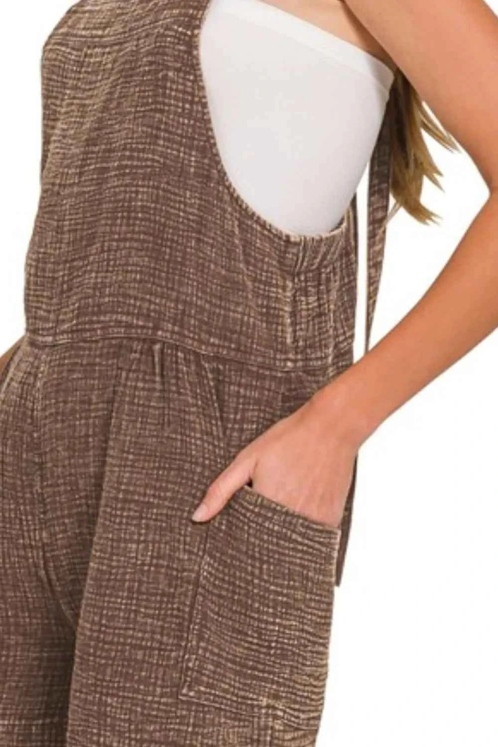 Zenana Washed Double Gauze Tie Back Rompers 5a9f2486-5c87-46cc-8b7f-42f010deb648-Max-Origin