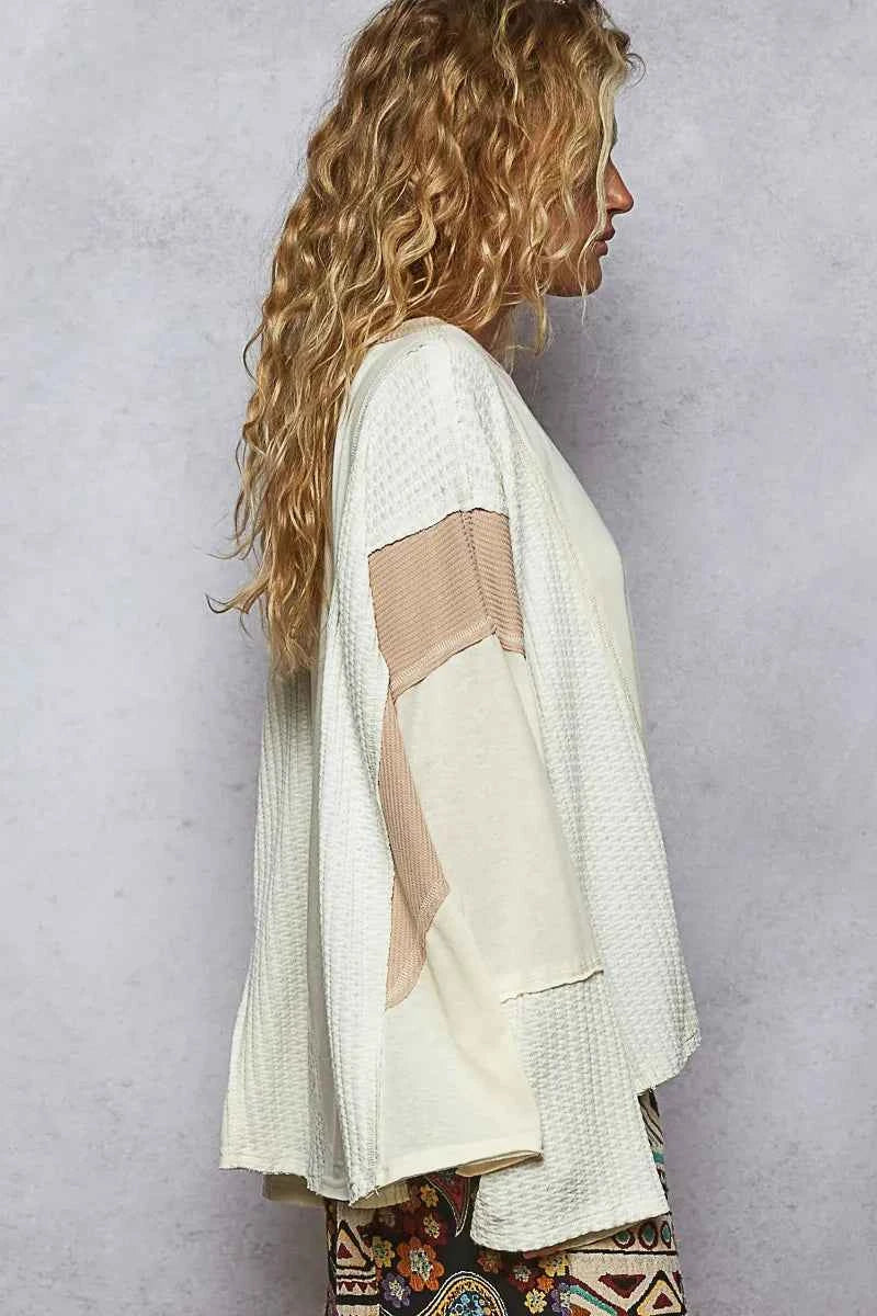 POL Contrast Round Neck Long Sleeve T-Shirt 5b13ee31-9540-4ad8-8a5f-45898ac6d340-Max-Origin