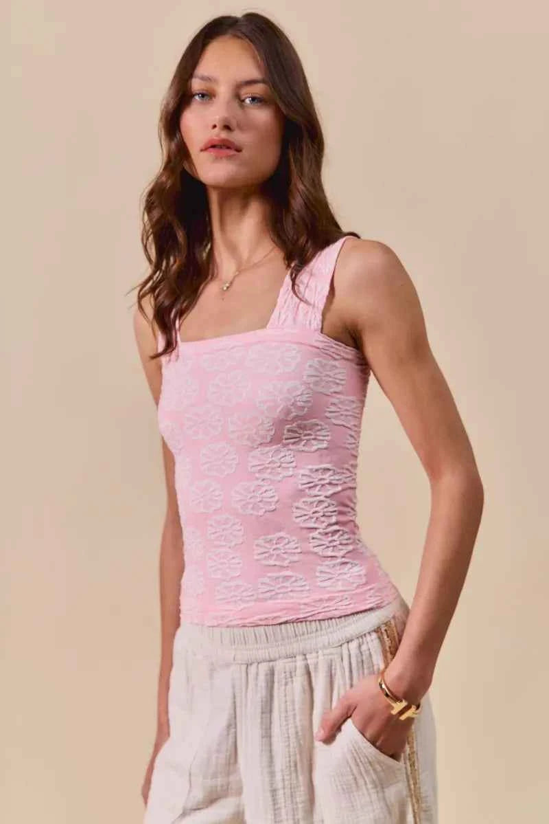 SO ME Two Tone Floral Seamless Tank Top 5b8b52aa5b2d47058d017a196ae11103-Max-Origin