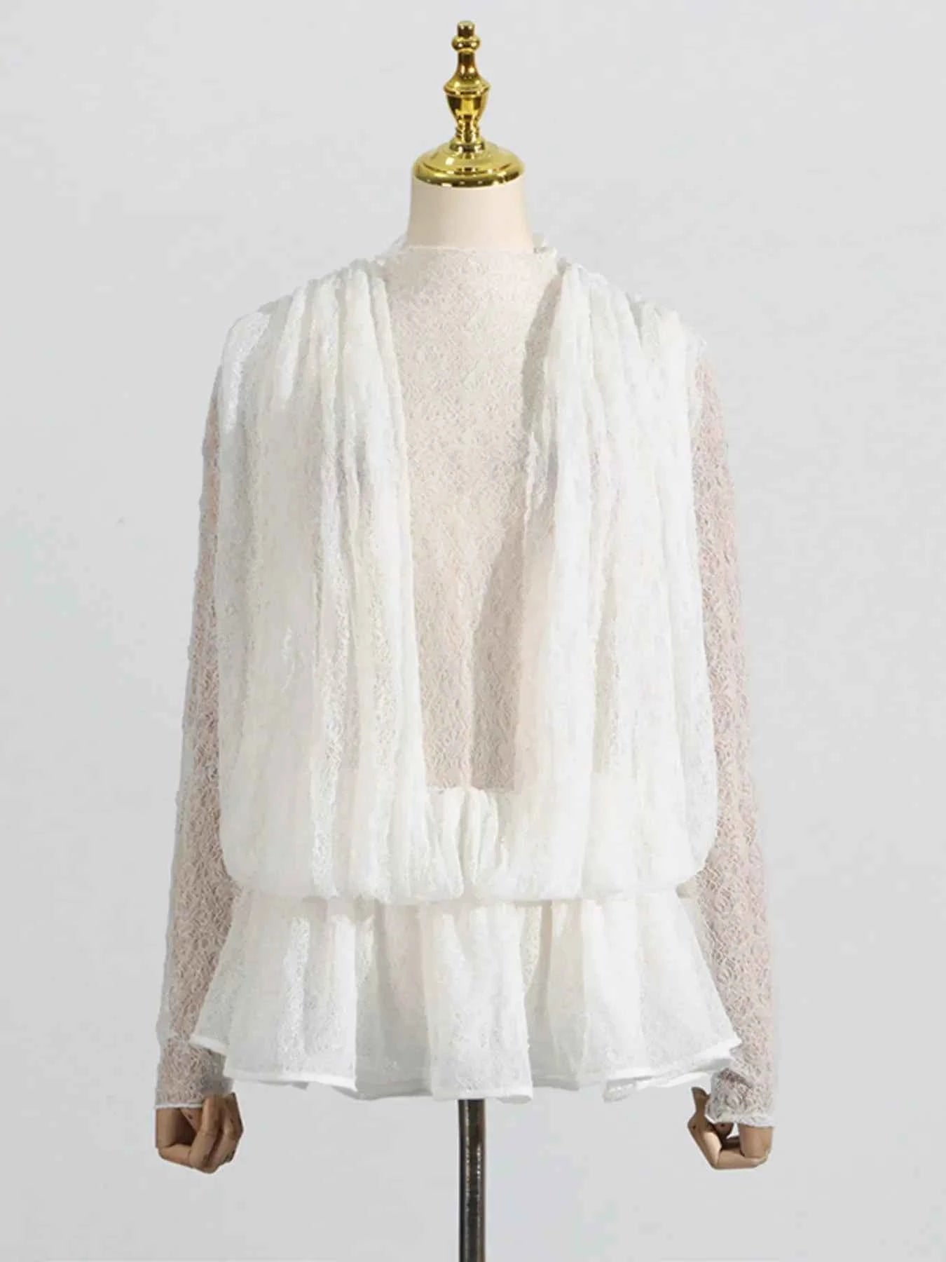 Ruffled Hem Lace Mini Dress 5b8b5ce748bd43838158f7f77baaa040-Max-Origin